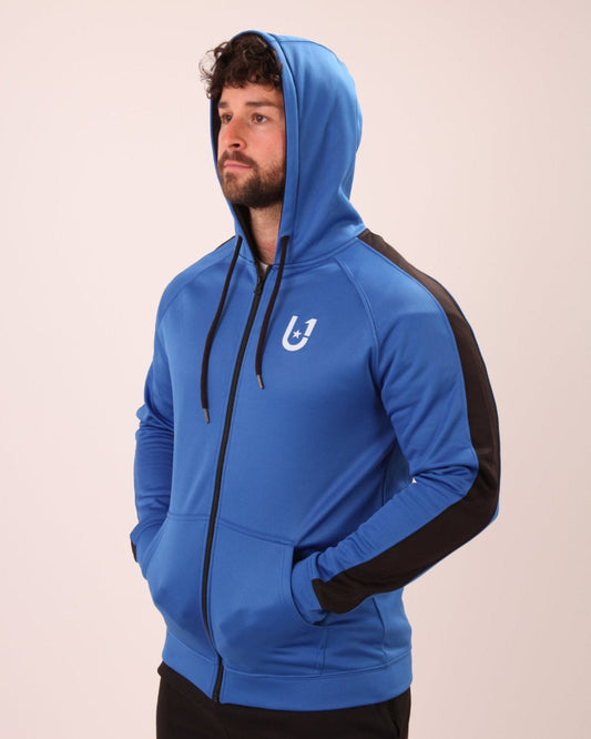 "UNIFY U1 Zip-Up Hoodie, featuring a full zip and sleek design, ideal for everyday style and comfort."