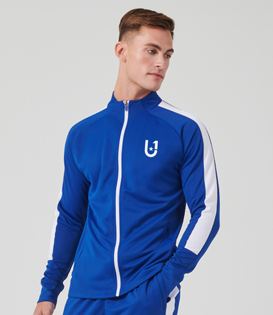 UNIFY Mens Crossover Track Top Blue/White Stripes
