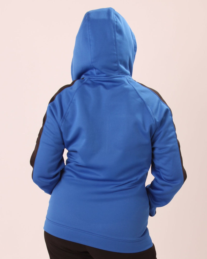 "UNIFY U1 Women's Zip-Up Hoodie in action, ideal for casual outings or active days."
