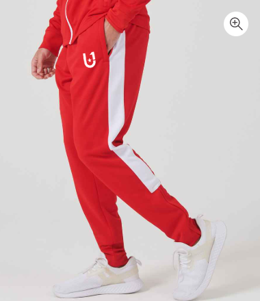 UNIFY Mens Crossover Track Pants Red/White Stripes